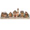 Casafield Pre-Lit Wooden Christmas Village - Miniature LED Light-Up Traditional Winter Holiday Decoration for Home, Mantel and Tabletop